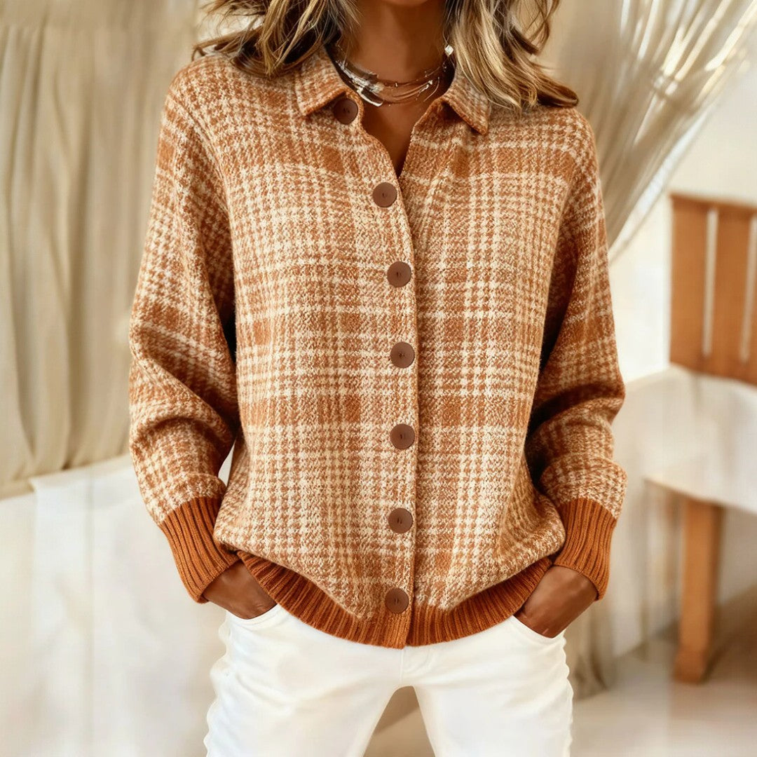 BEATRICE – Weicher Pullover mit warmem Karomuste