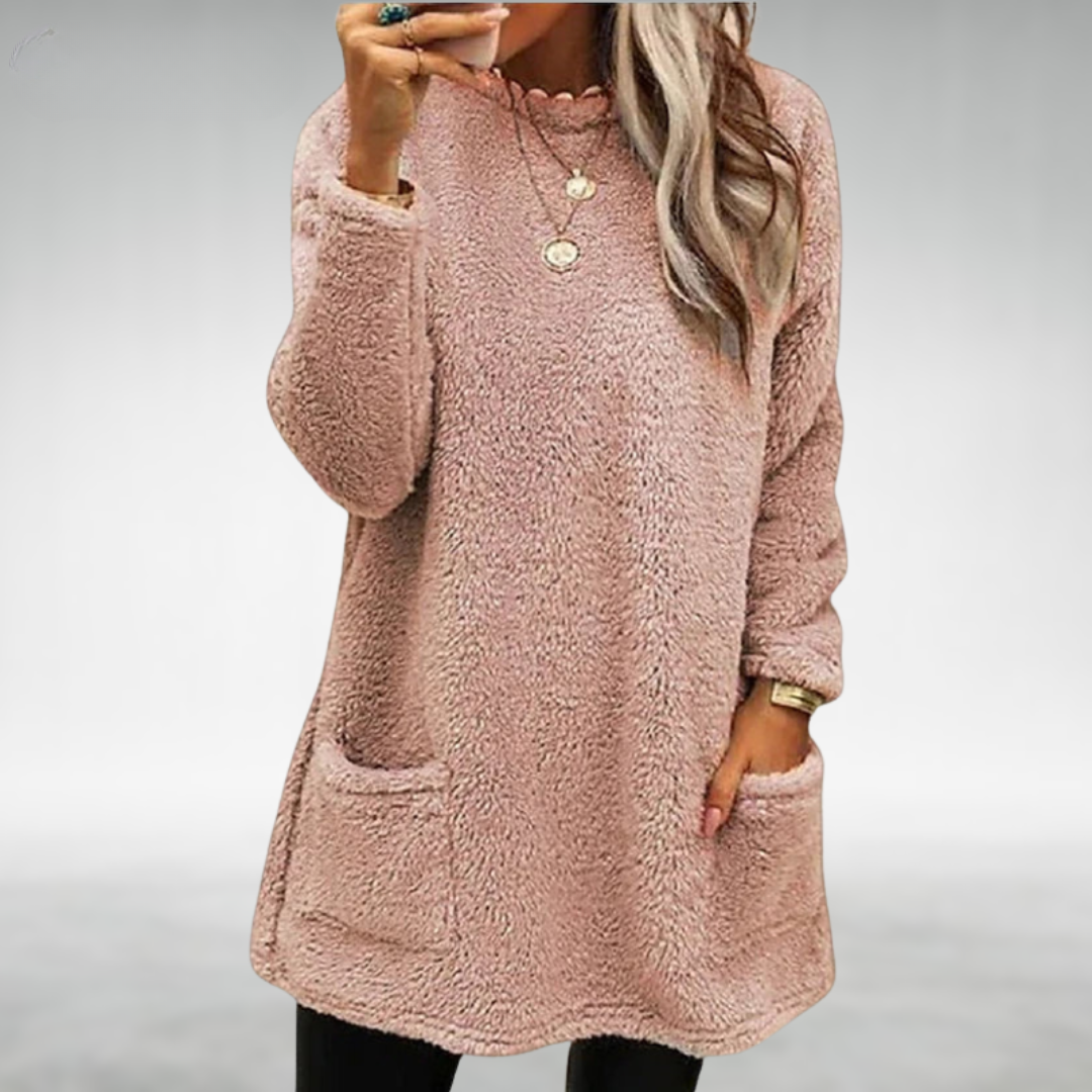 Aubrey | Langer Fleece-Pullover