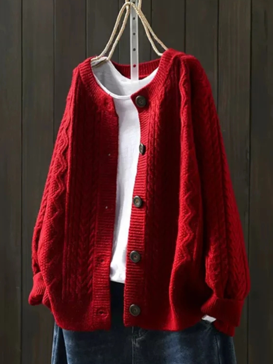 Rachel | Locker Gestrickte Strickjacke