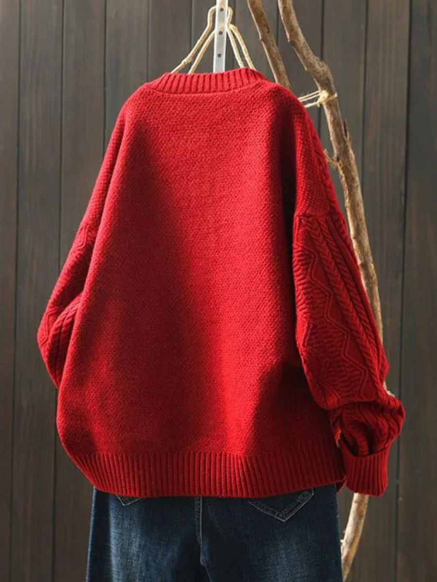 Rachel | Locker Gestrickte Strickjacke