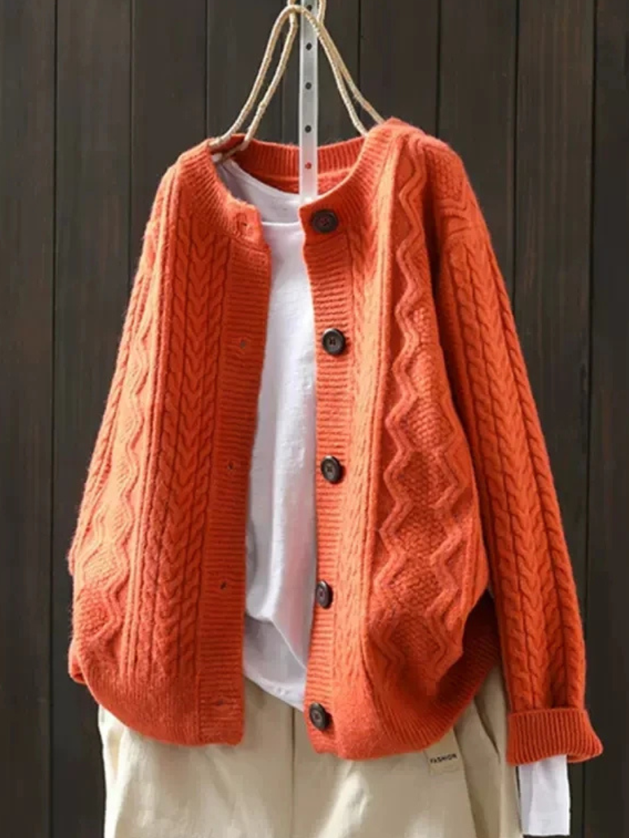 Rachel | Locker Gestrickte Strickjacke