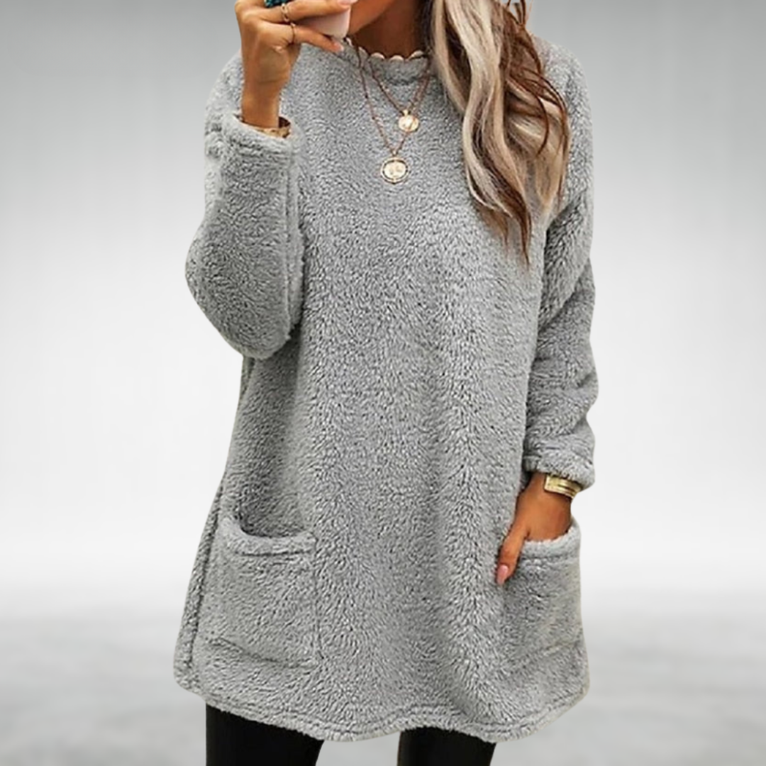 Aubrey | Langer Fleece-Pullover