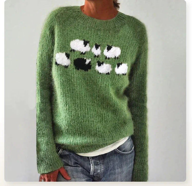Cheryl | Strickpullover mit Rundhalsausschnitt
