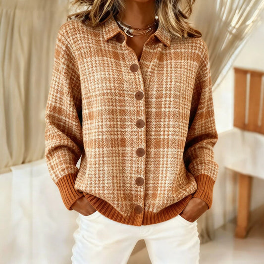 BEATRICE – Weicher Pullover mit warmem Karomuste